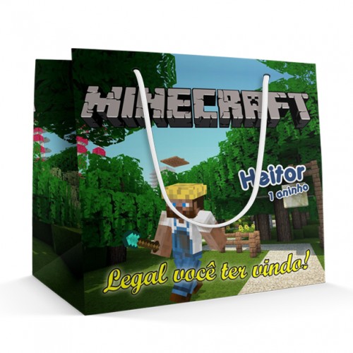 Sacola de Papel Minecraft